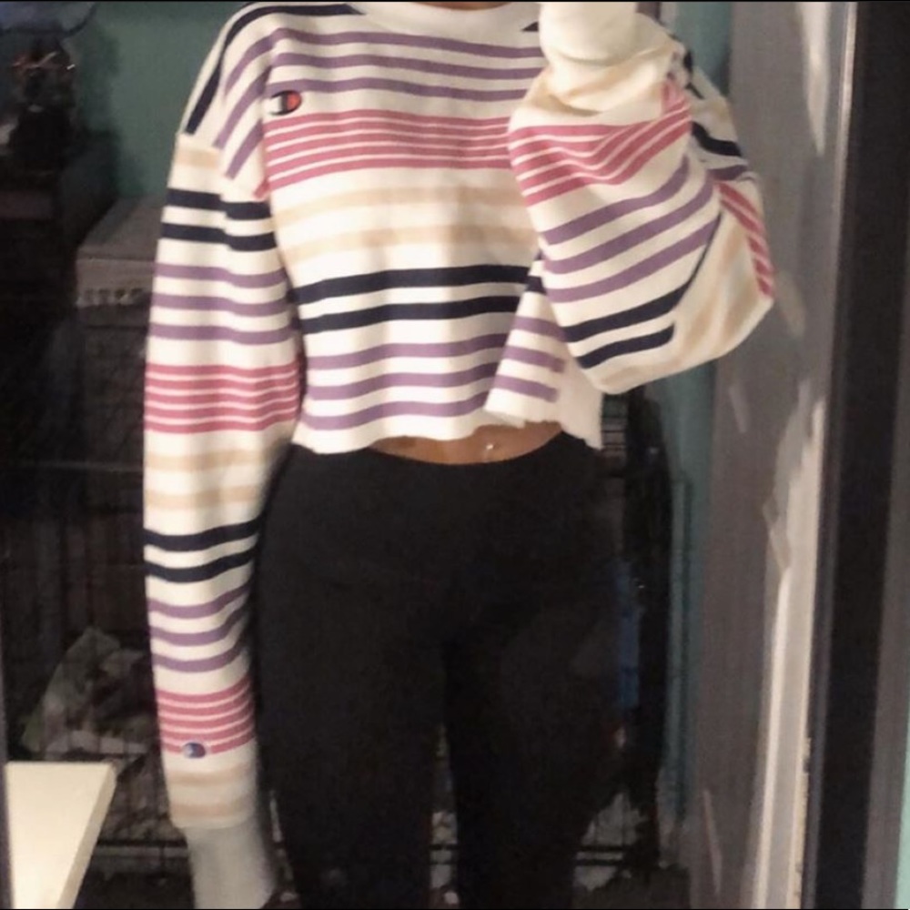 cropped champion hoodie